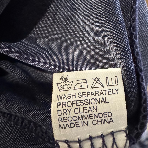 Elegant Navy and White Spaghetti Strap Dress - Picture 8 of 13